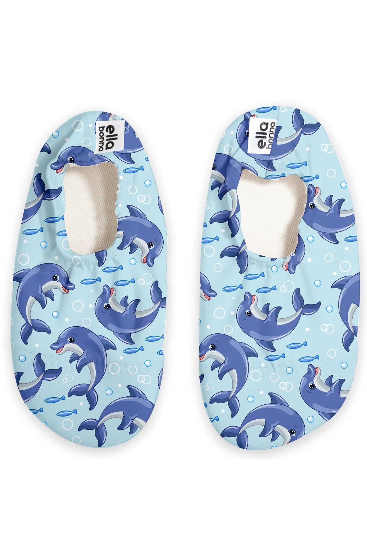 Ella Bonna  Anti-Rutsch-Sohle, Unisex-Baby, Kinder-Meeresschuhe, Pool-Hausschuhe, Delphin
