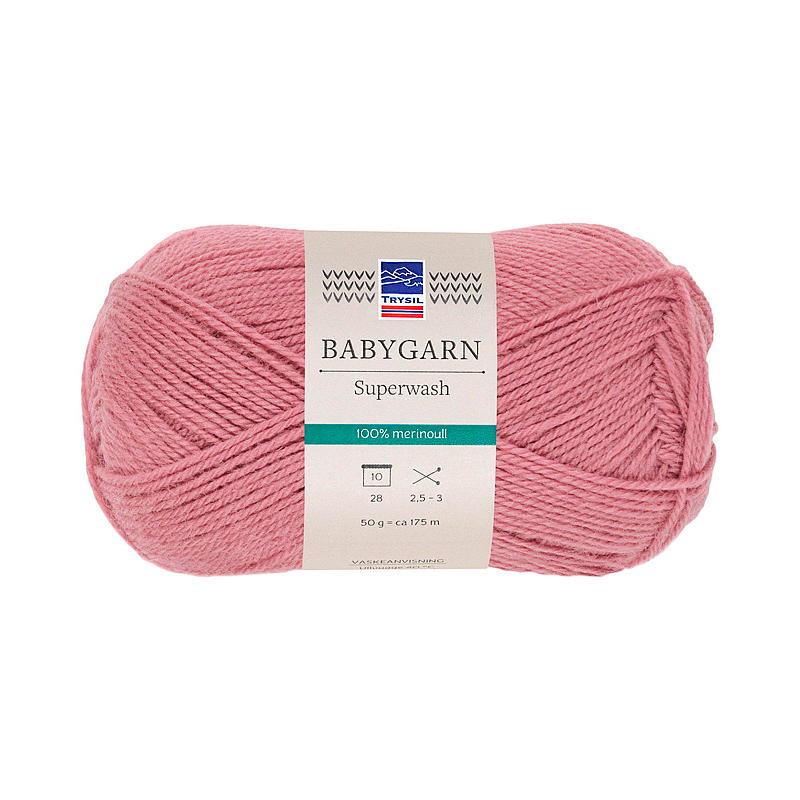 Trysil Babygarn merinoull 100% merinoull, gammelrosa