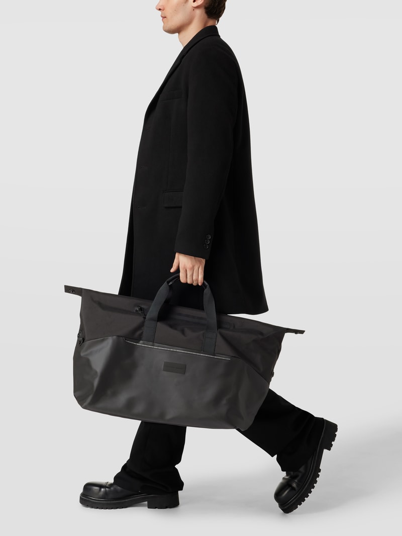Weekender mit Label-Details Modell 'Urban Eco Weekender' in schwarz