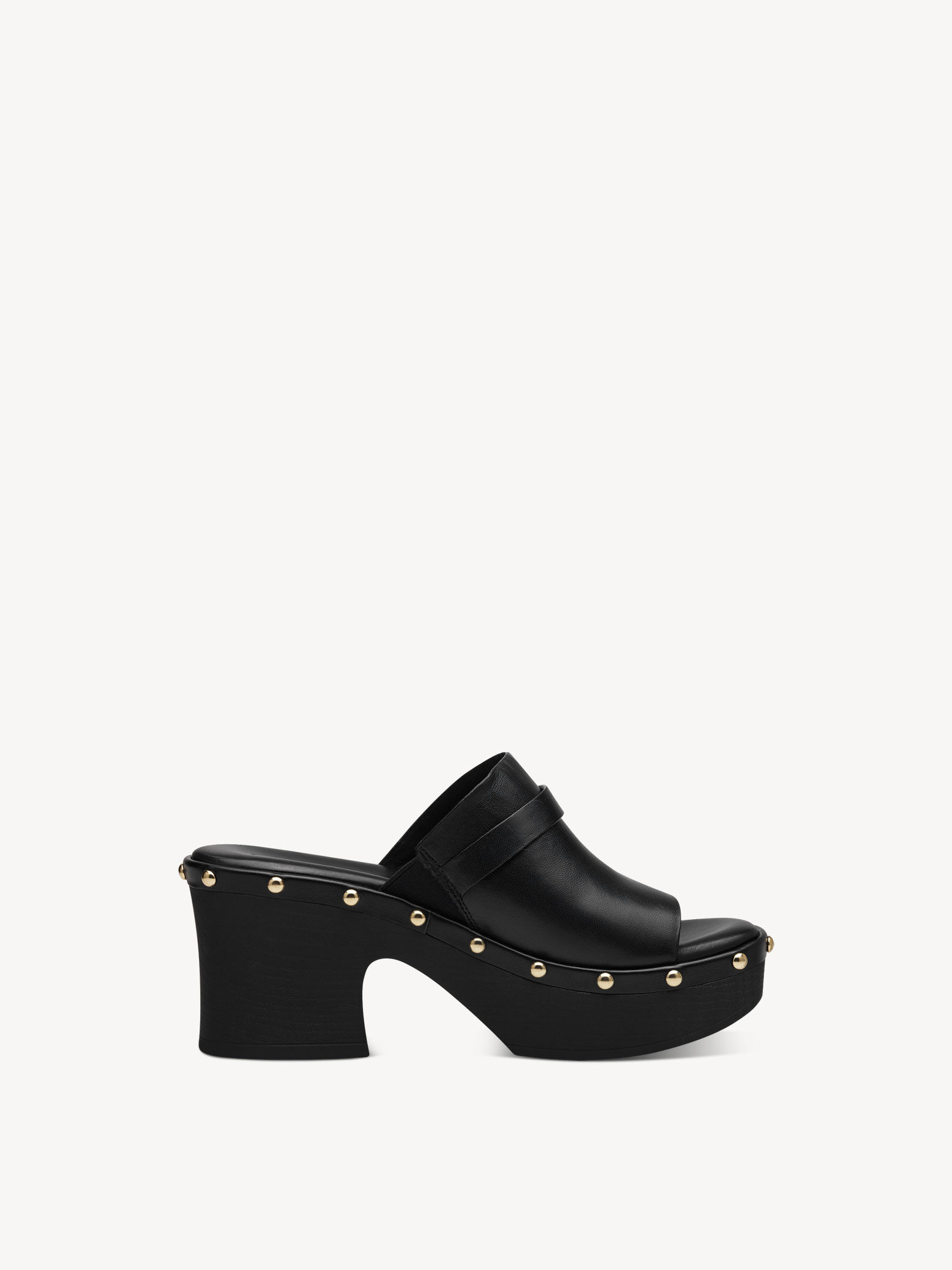 Mule en cuir - noir