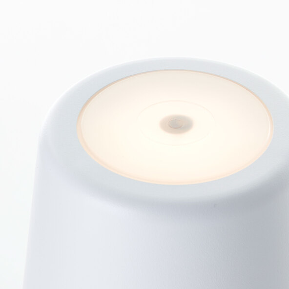 LED-Akku-Tischleuchte Kaami, weiß-matt