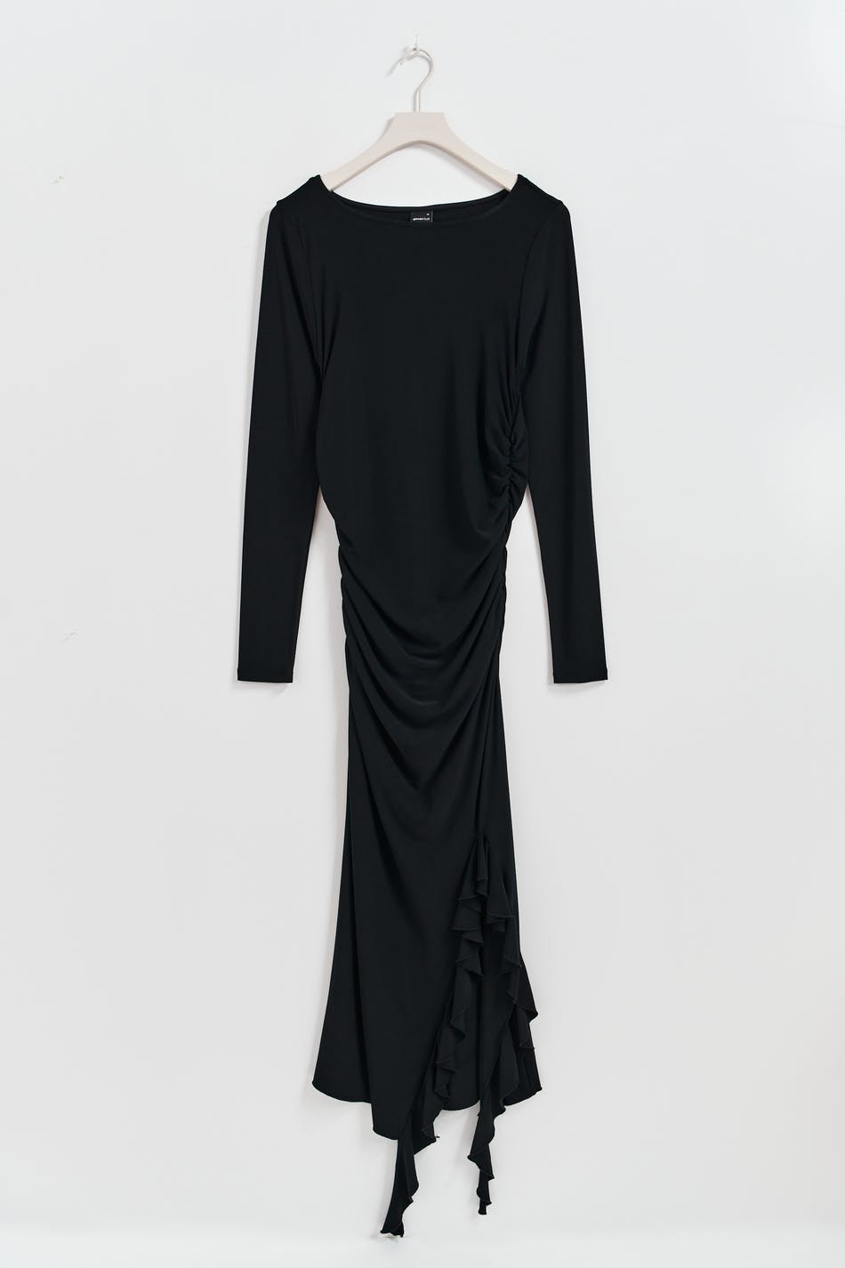 Frill slit midi dress