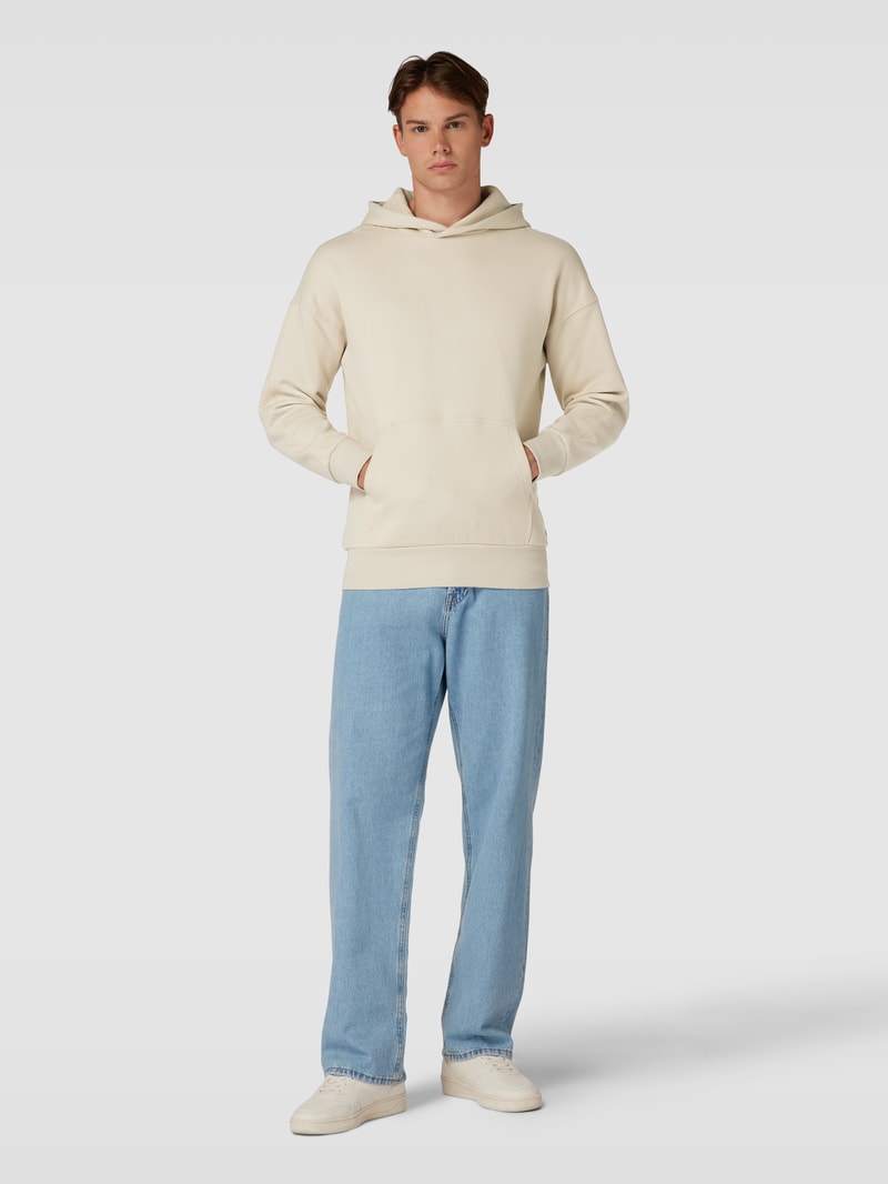 Oversized Hoodie mit Känguru-Tasche Modell 'DAN' in beige