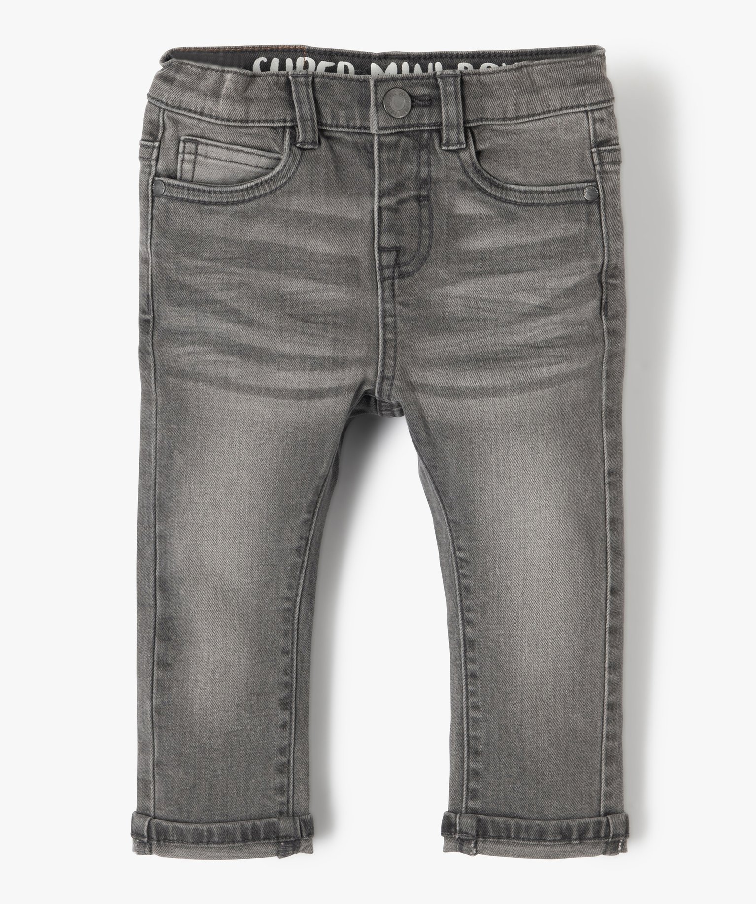Jean bébé Garçon slim délavé gris | GEMO