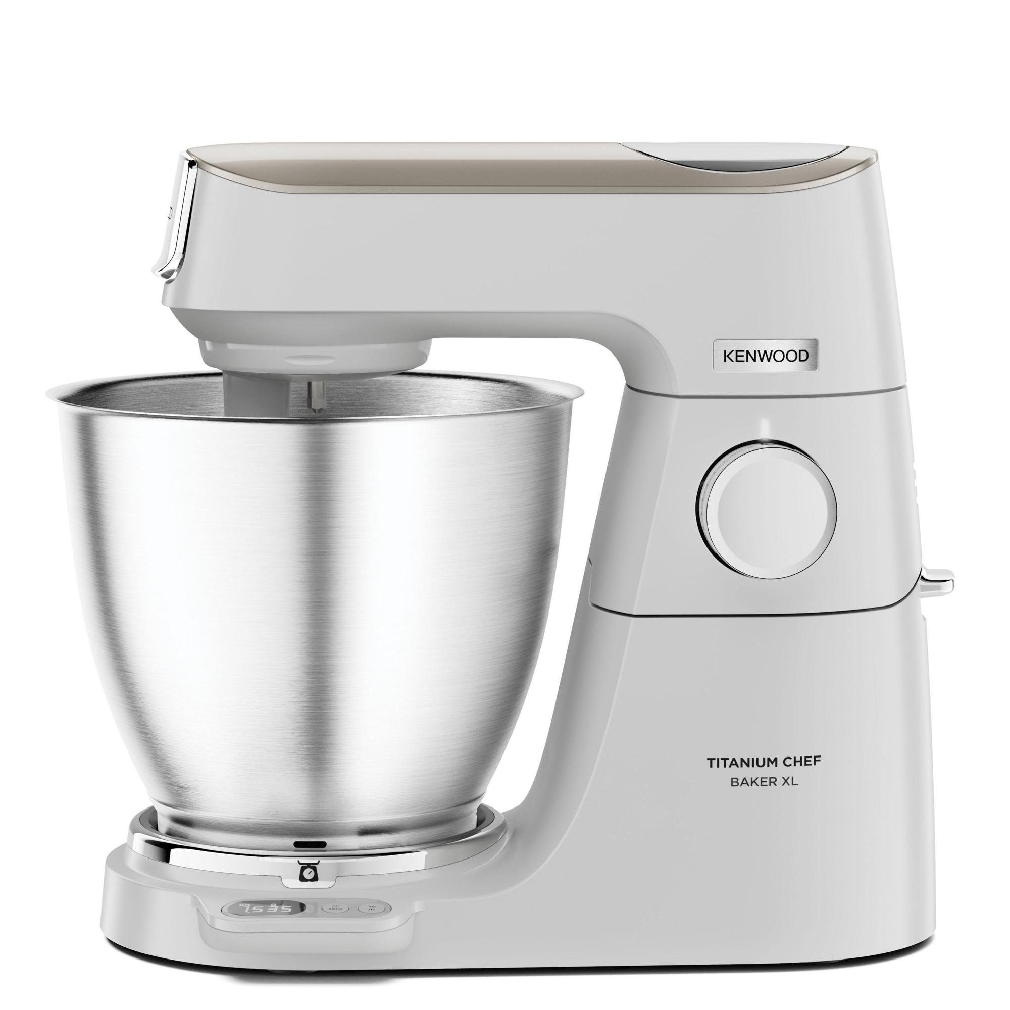 Kenwood Küchenmaschine Titanium Chef Baker XL KVL65.001WH, 1200 W, 7,00 l Schüssel, Deine Chef, die WIEGT
