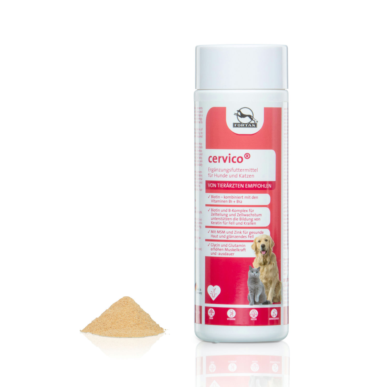 Fortan Ergänzungsfutter & Aufzucht Fortan Cervico Pulver mit Biotin 300 g