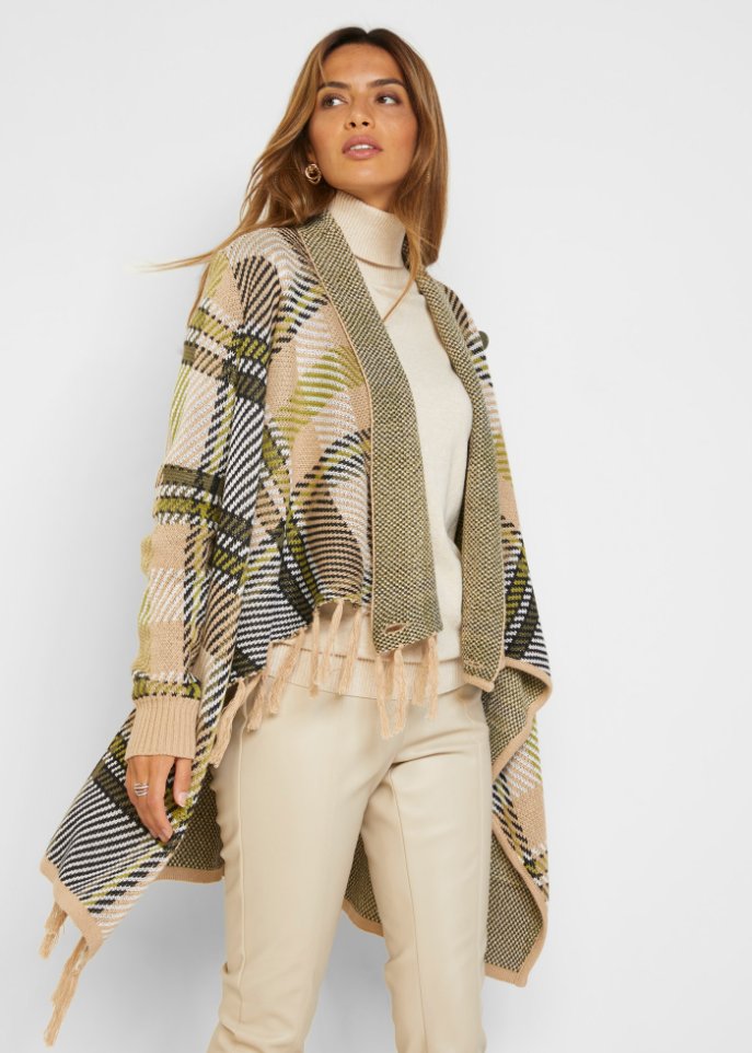 Strickjacke mit Fransen