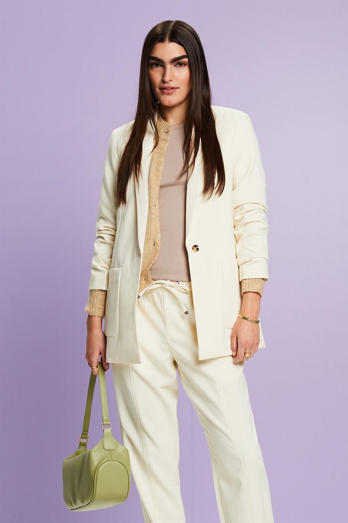 Blazer mit gerafften Ärmeln