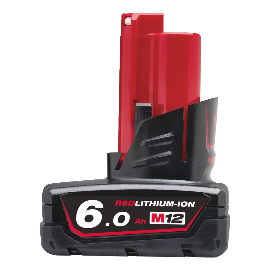 Milwaukee Accessoires 4932451395 M12 B6 Accu M12 12V 6,0Ah piros Li-ion