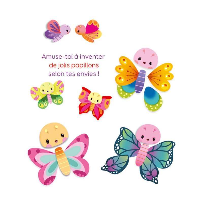 Pochette Avec mes gommettes, je crée de jolis papillons - Lito