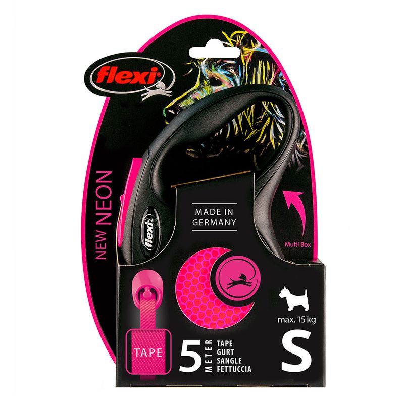 flexi New Neon Gurt-Leine pink, 5 m zu TOP-Preisen