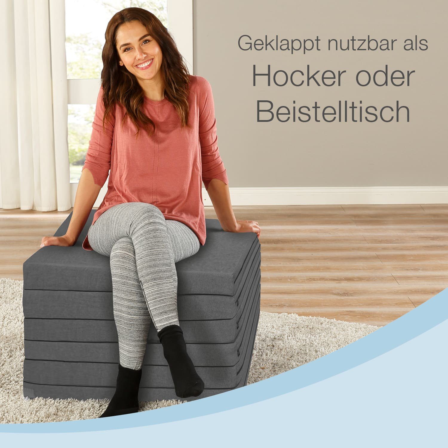 Klappmatratze Doppelgästematratze 3in1, Bestschlaf, 8 cm hoch, (2- teilig), inklusive Husse