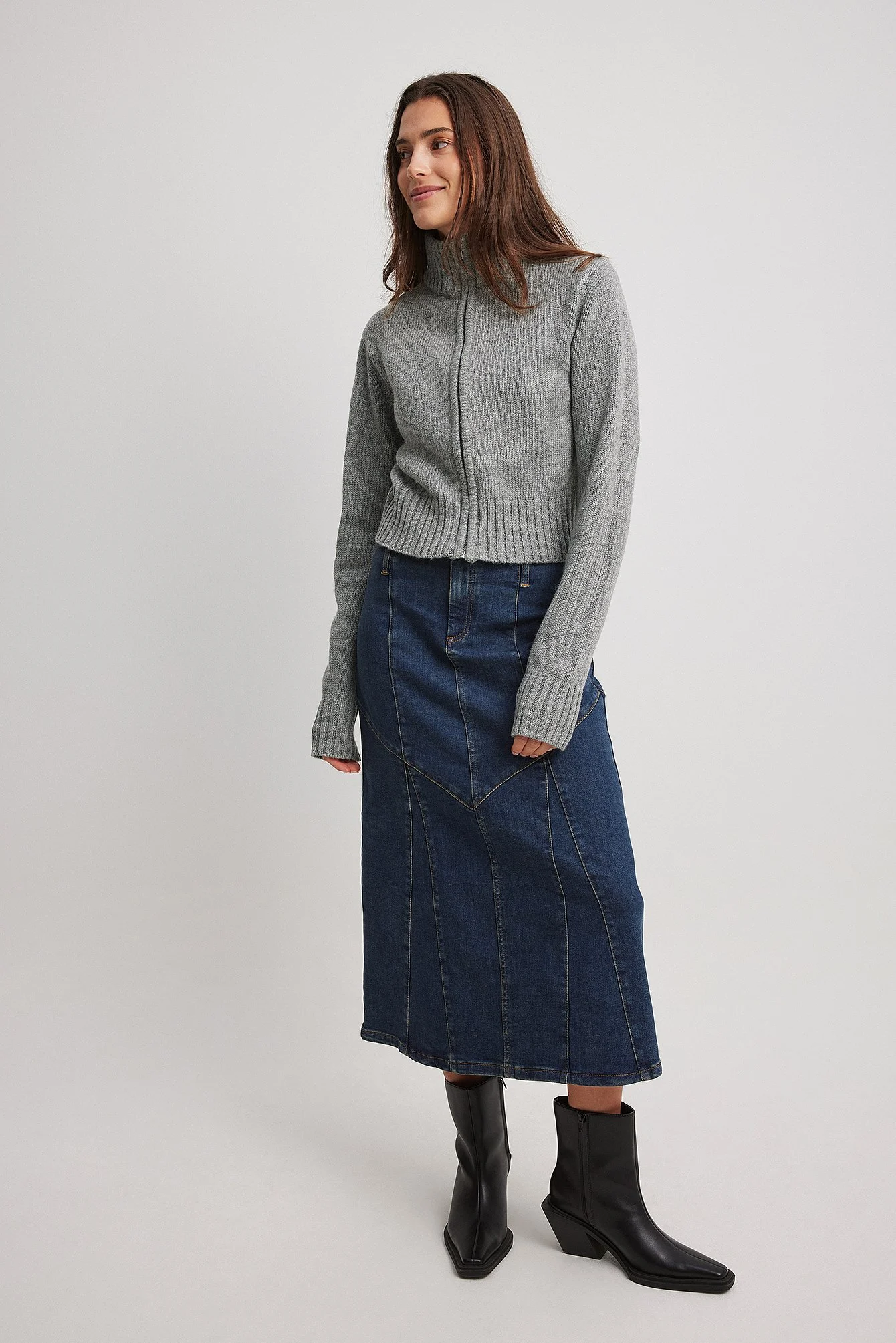 Strickpullover mit Reißverschluss