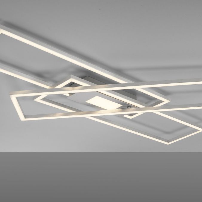 LED Deckenleuchte Asmin 99 x 69,5 cm Silber