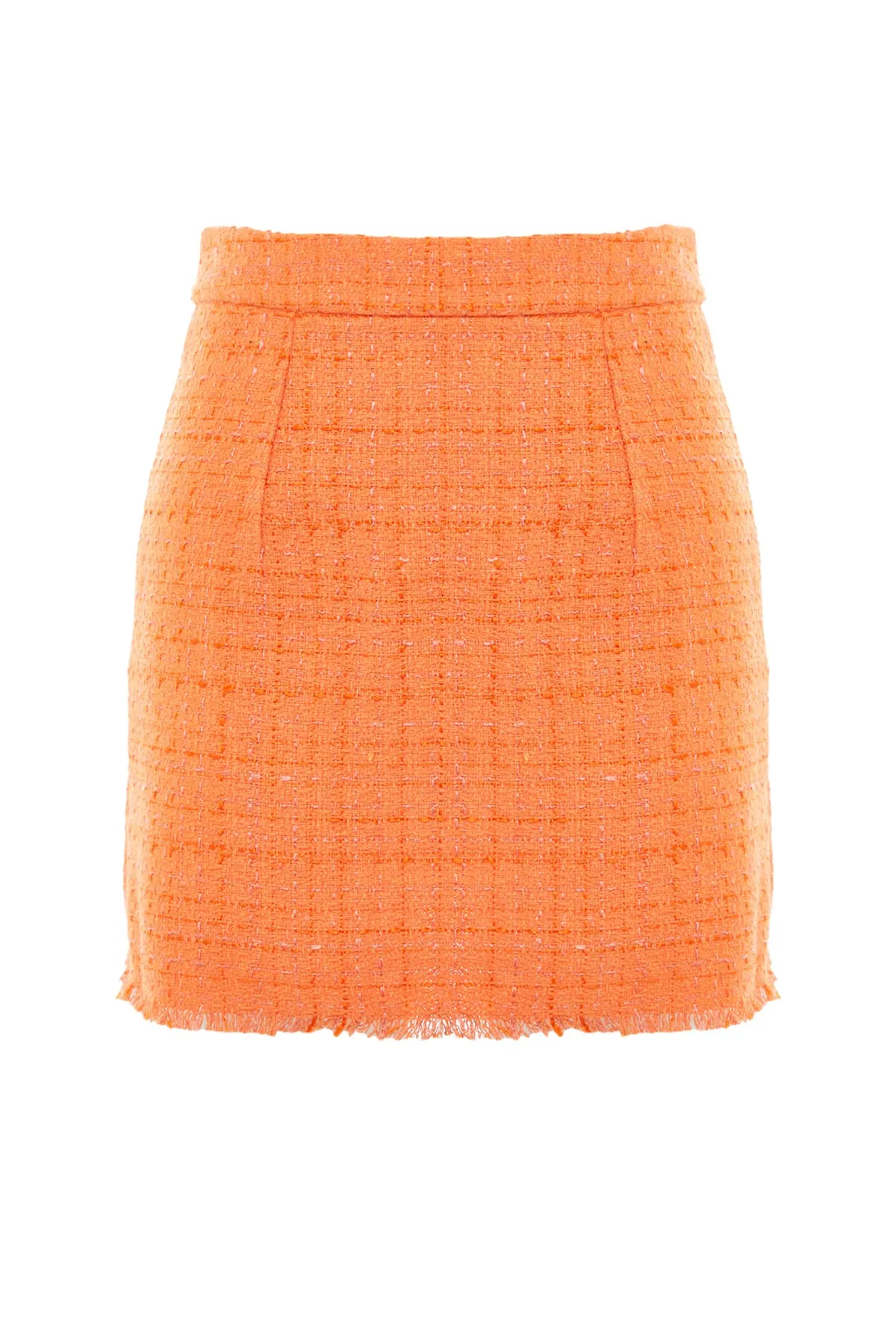 Trendyol Collection  Orangefarbener gewebter Rock mit Reißverschluss TWOAW23ET00061