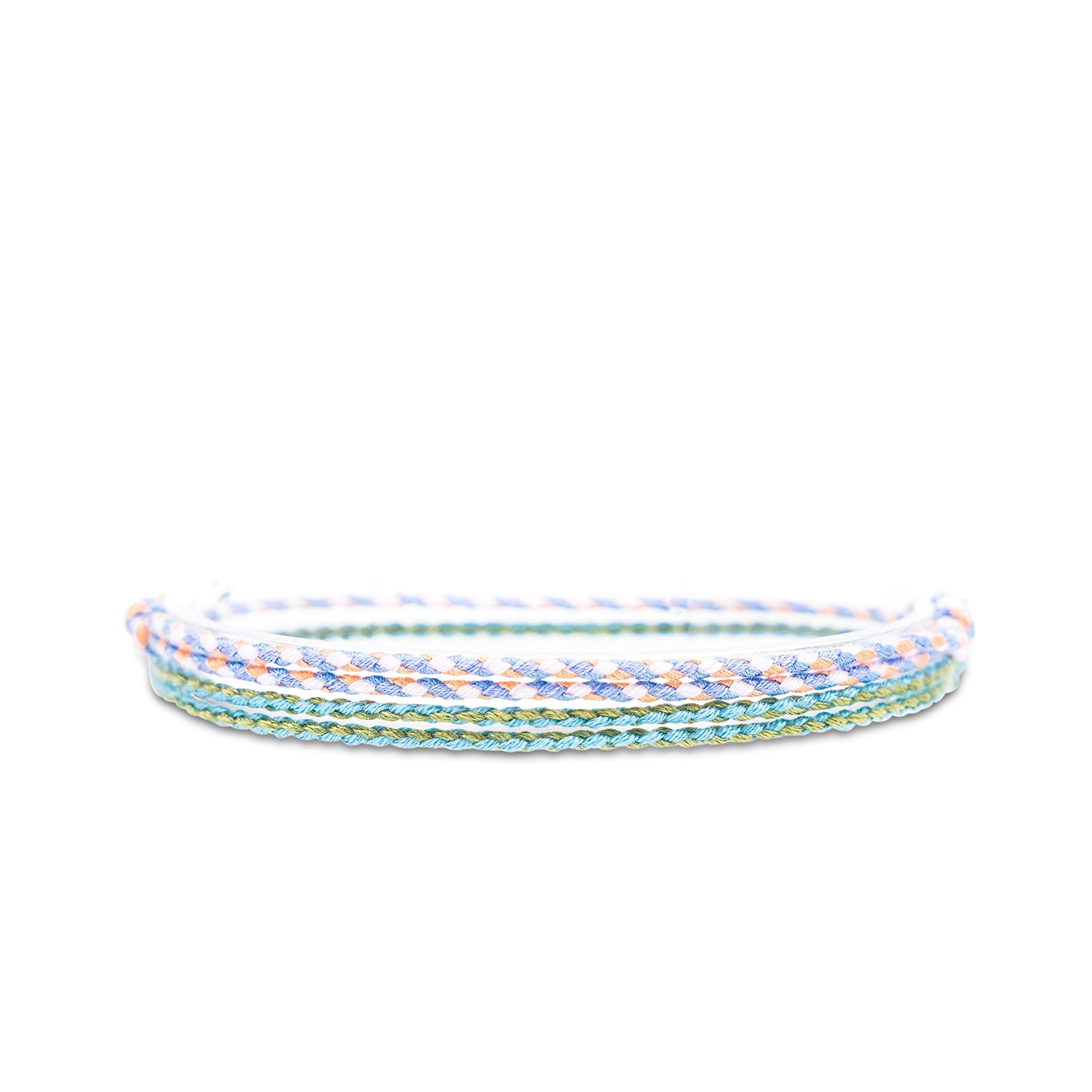 Made by Nami Freundschaftsarmband 2er Set Boho Surfer Armand Damen & Herren Geflochtenes Stoff Armband (Set, 2), Wasserfest & Verstellbar