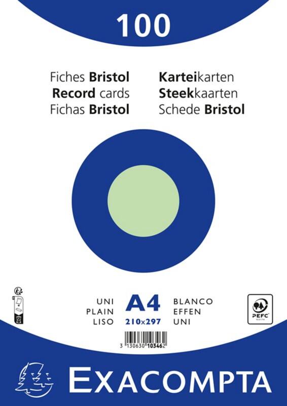 Exacompta Karteikarten 10346E DIN A4 Grün 21 x 29,7 x 2,3 cm 10 Stück