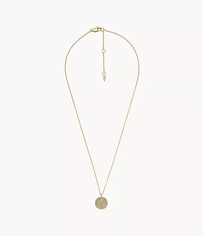 Fossil Kette Sadie Glitz Disc Edelstahl goldfarben