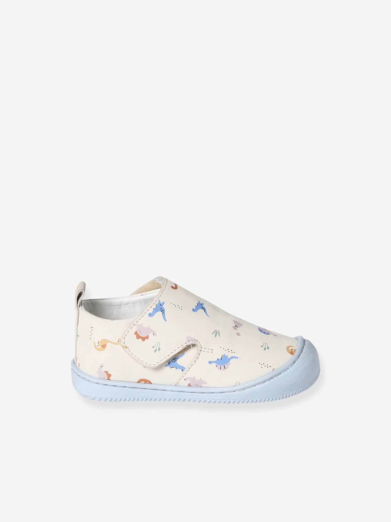 Vertbaudet Baby Hausschuhe mit Klettverschluss - graublau