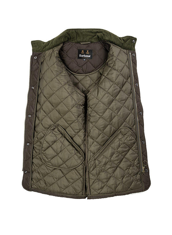 Barbour, Steppjacke Chelsea, Mikrofaser, grünbraun