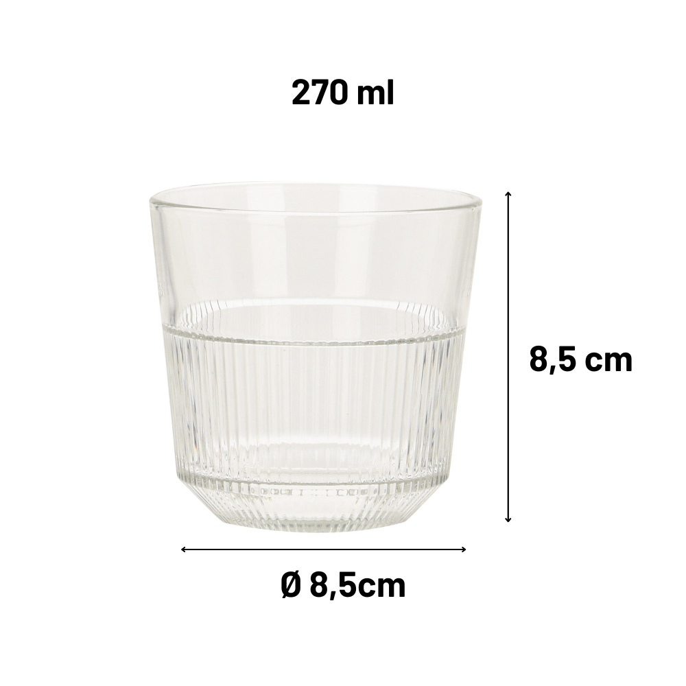 Orange85 270 ml 4er-Set Wassergläser