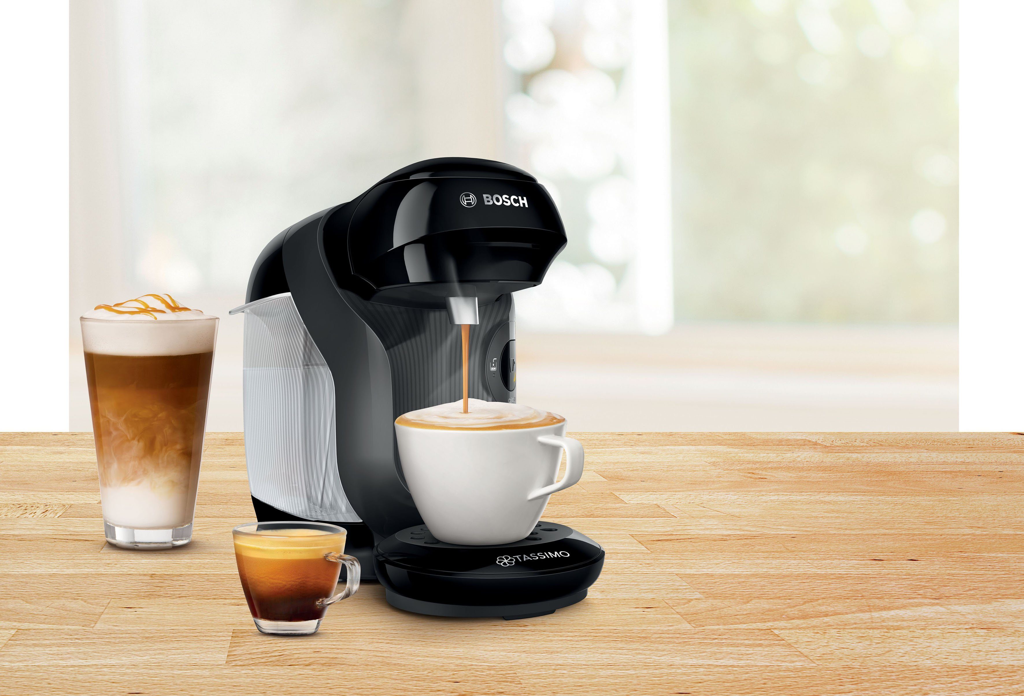 TASSIMO Kapselmaschine STYLE TAS1102, 1400 W, vollautomatisch, geeignet für alle Tassen, platzsparend