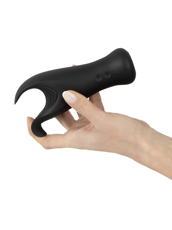 Rebel Masturbator Flügel-Vibrator in schwarz günstig kaufen 16 cm