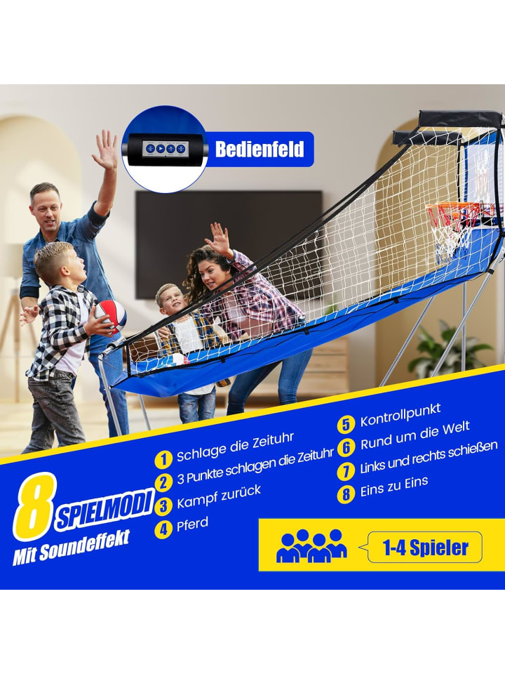 COSTWAY 8 in 1 Basketballautomat in Blau günstig kaufen onesize