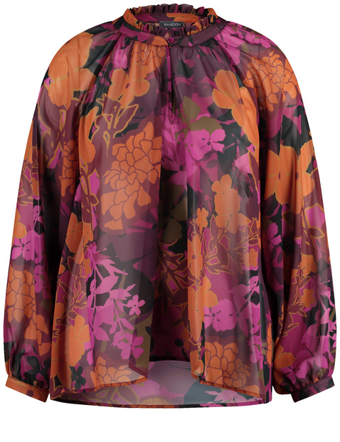 Bluse mit Rüschenkragen