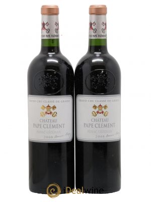 Château Pape Clément Cru Classé de Graves  2008 - Lot de 2 Bouteilles