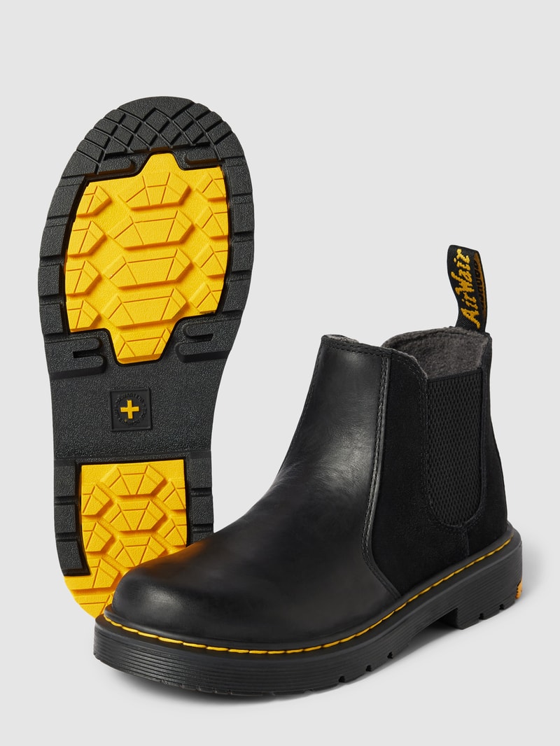 Chelsea Boots mit Label-Details in schwarz