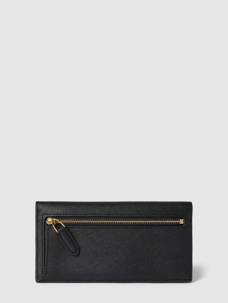 Portemonnaie mit Label-Applikation Modell 'SLIM' in schwarz
