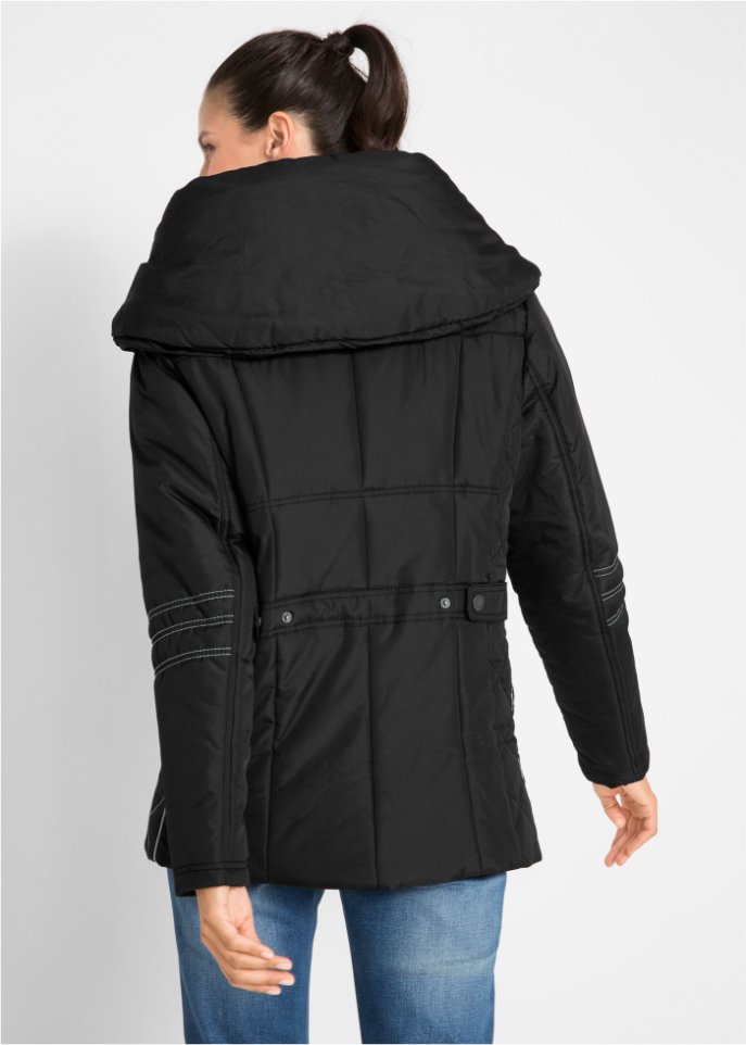 Steppjacke mit großem Stehkragen