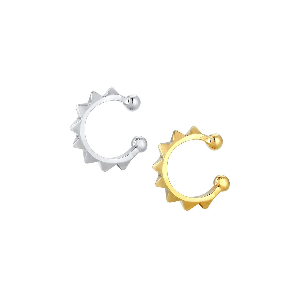 Elli Elli Boucles d'Oreilles Earcuff Set Basic Géo Boucles d'Oreille Femme - (925/1000 Boucles d'oreilles