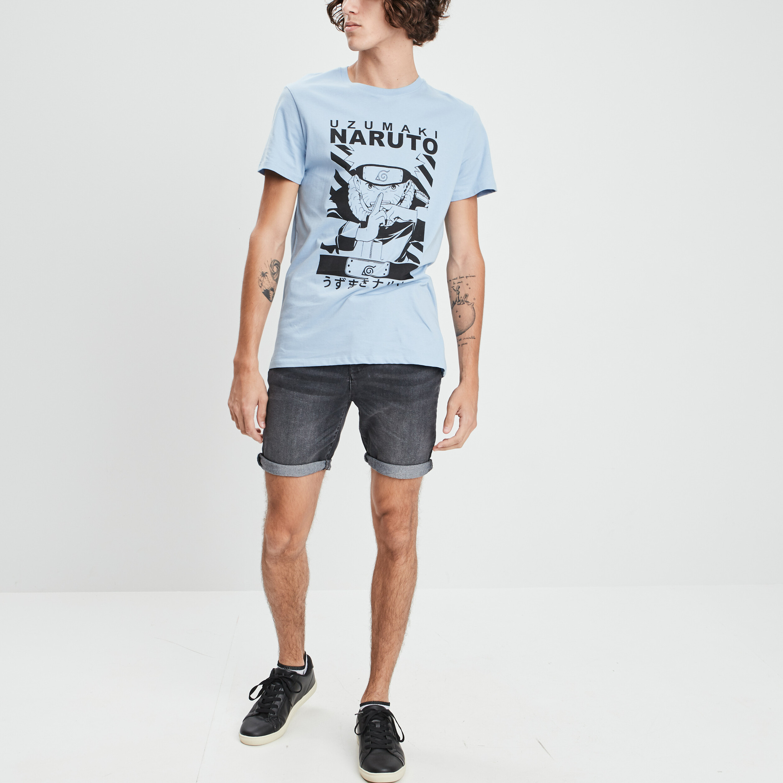 Bermuda slim en jean denim gris homme | La Halle