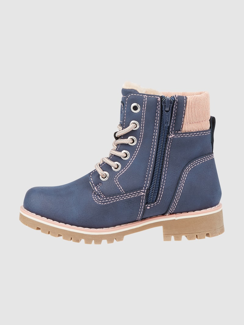 Boots in Leder-Optik in blau