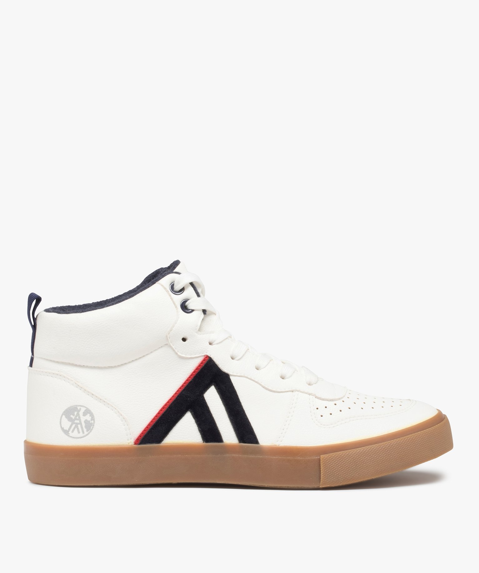 Baskets homme mid à col moelleux - Alma Planète blanc | GEMO