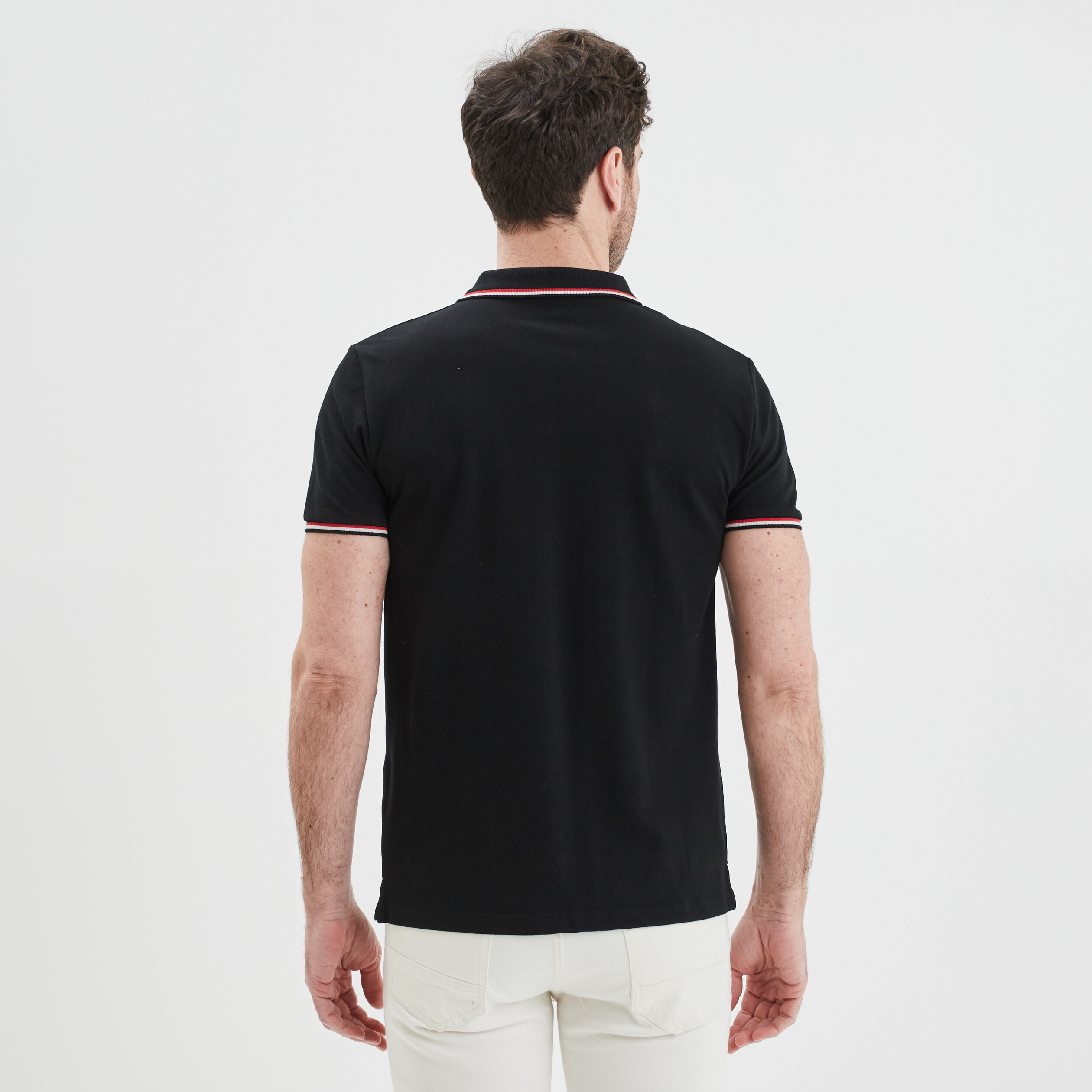 Polo avec broderie poitrine Creeks noir homme | La Halle