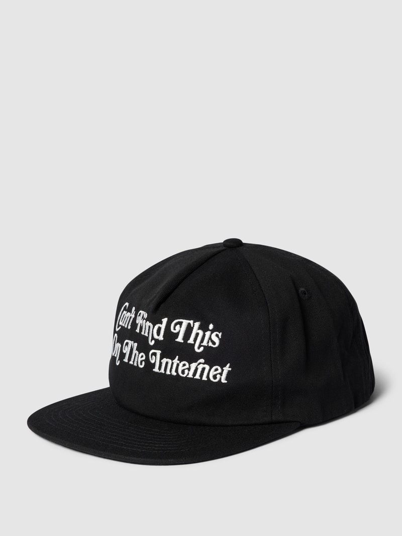Cap mit Label-Stitching Modell 'WEB' in schwarz