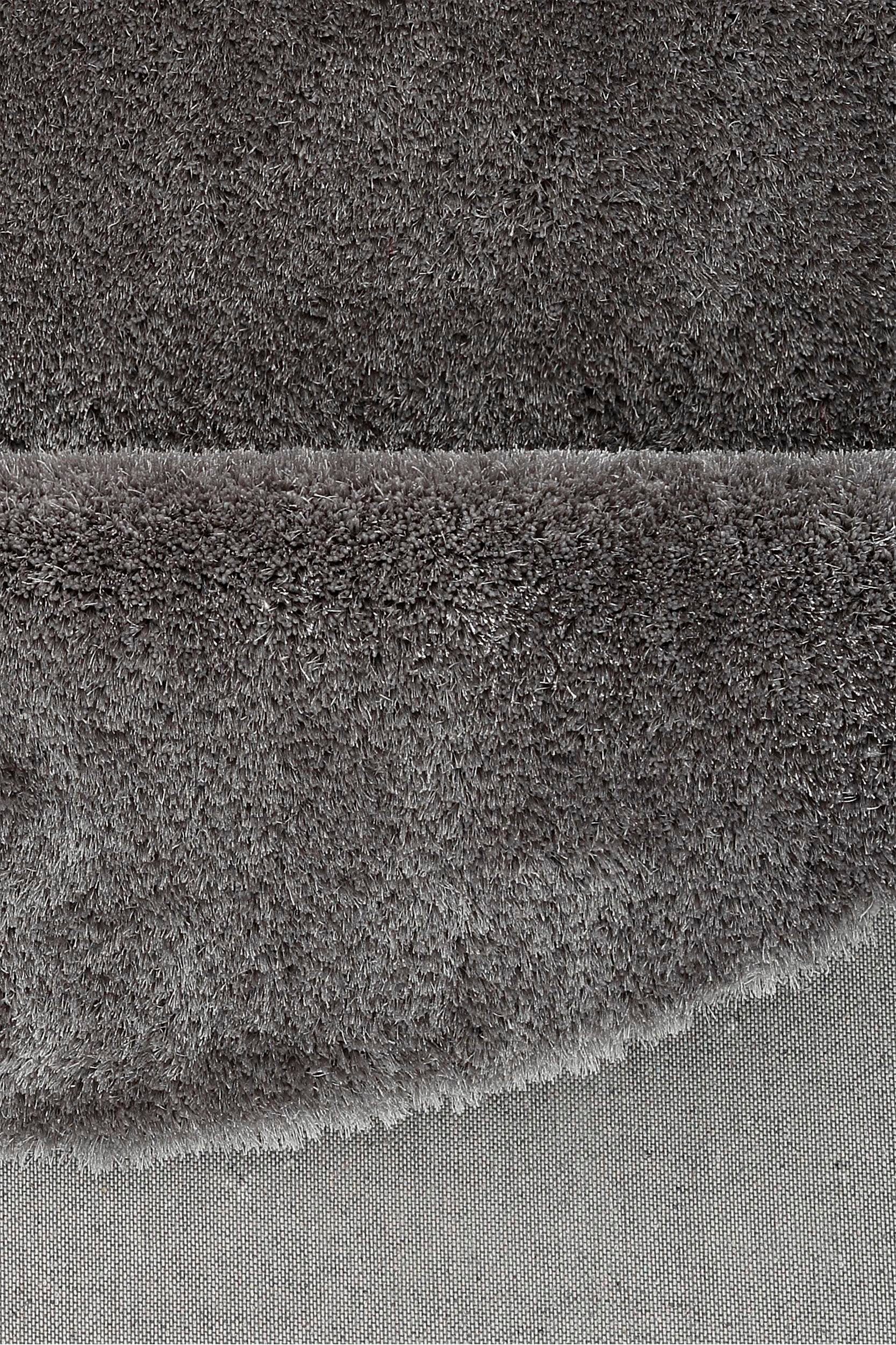 Hochflor-Bettumrandung Dana Teppich Bruno Banani, Höhe 30 mm, (3-tlg), unifarben, Mikrofaser, pflegeleicht, Bettvorleger, Schlafzimmer