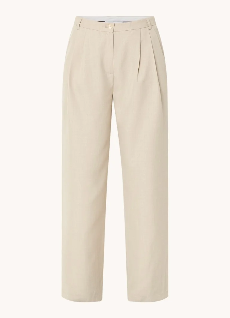 Pantaloni Mikey Neo neri a vita alta e taglio dritto con tasche laterali