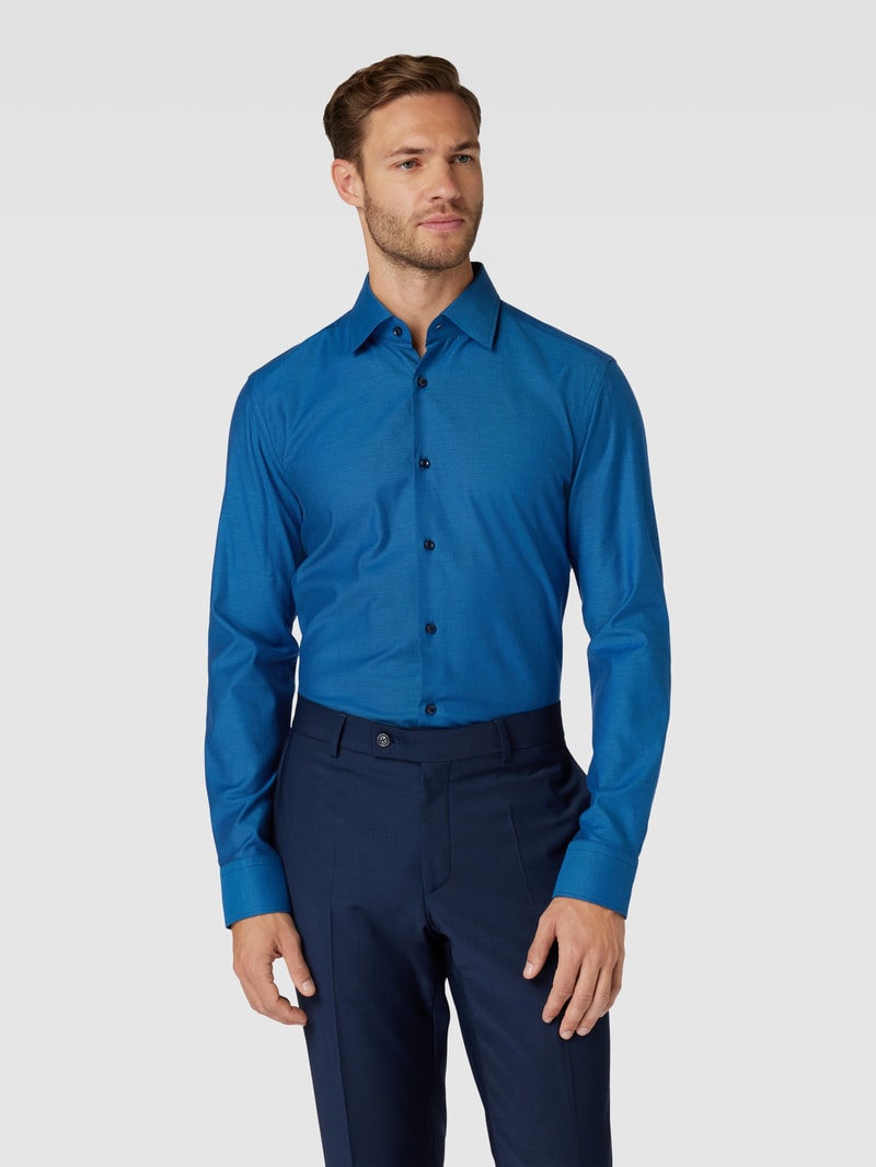 Business-Hemd mit Kentkragen Modell 'HANK' in royalblau