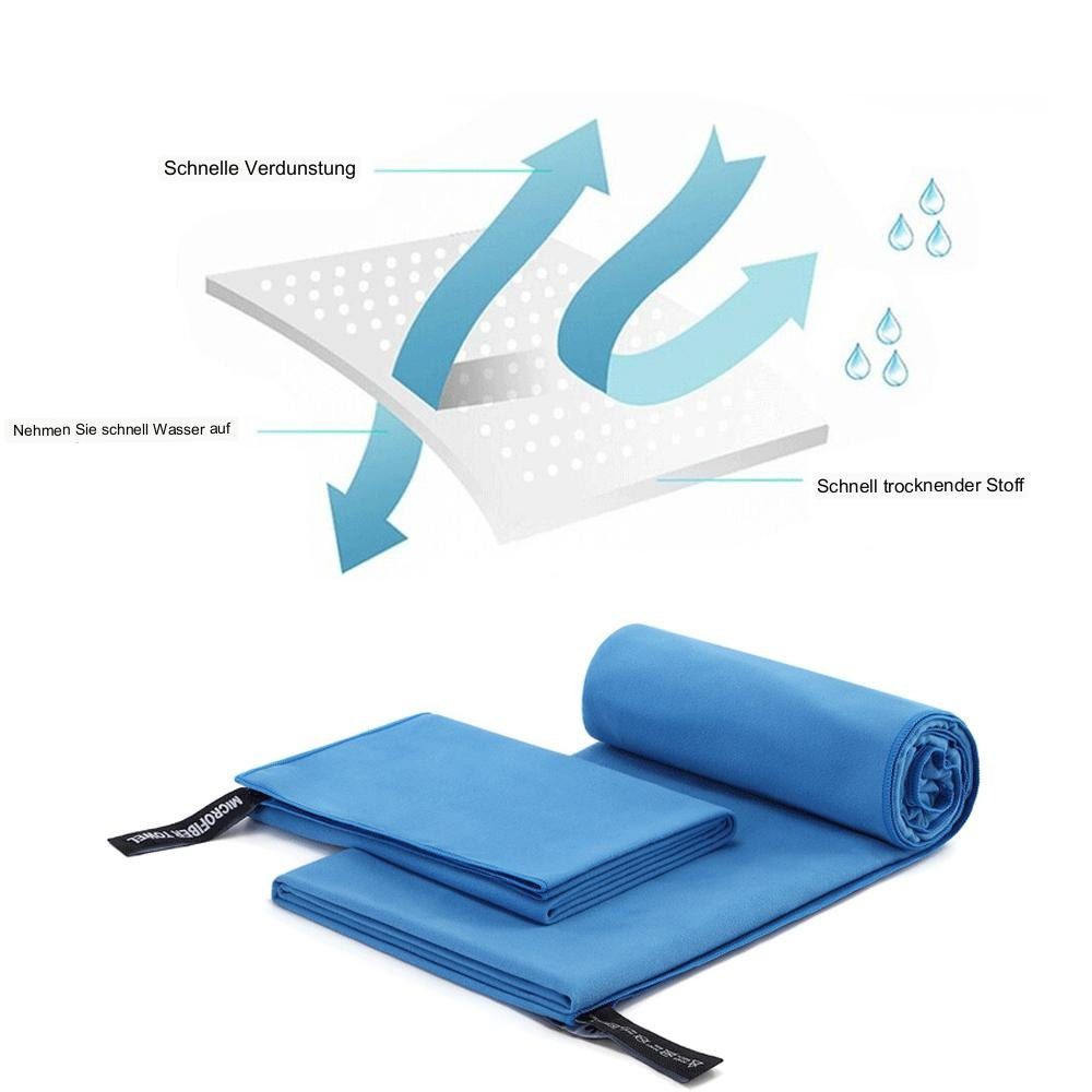 Einemgeld Sporthandtuch Mikrofaser Handtuch - viele Farben & Größen - kompakte Microfaser