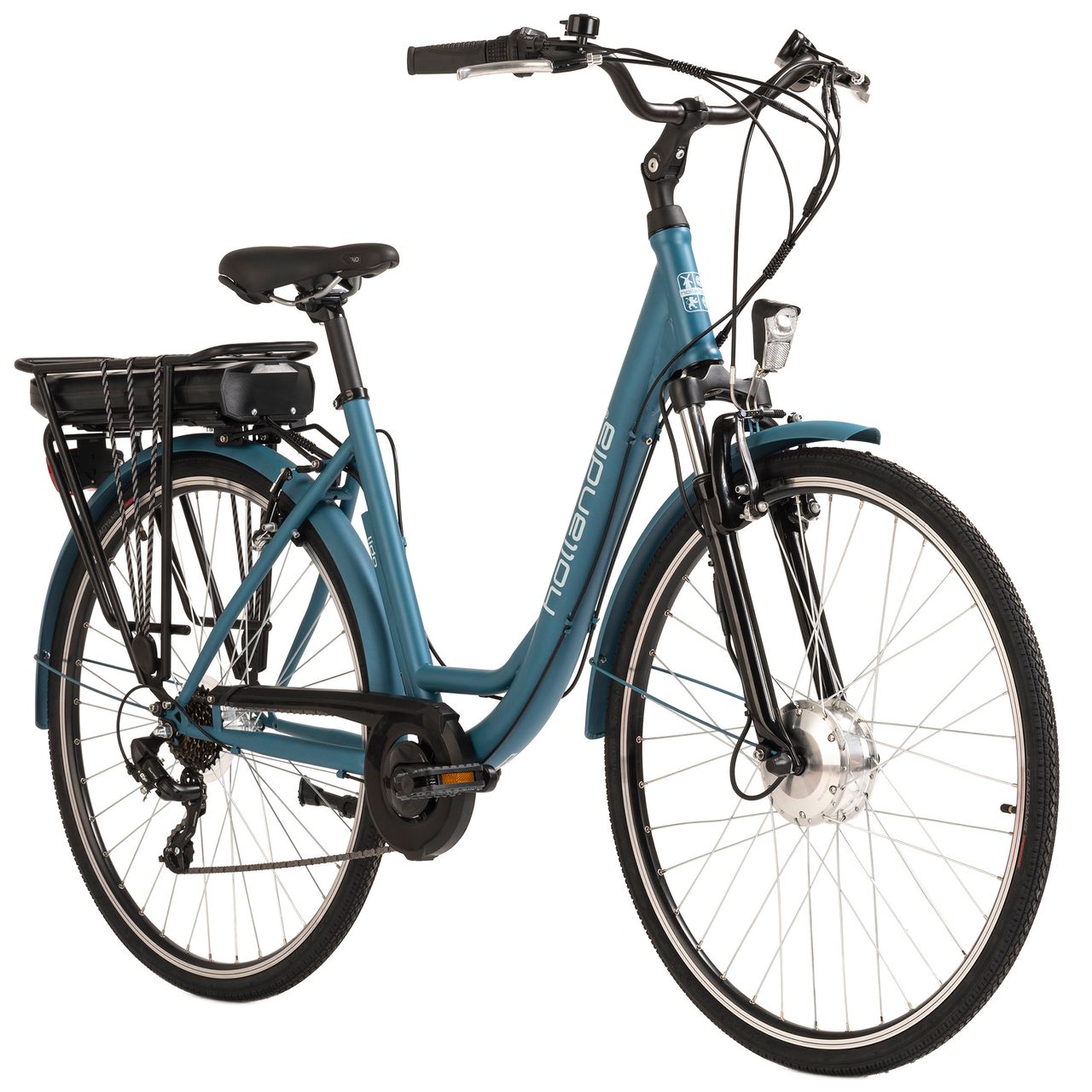 Hollandia E-Citybike Damen Lido 28'' E-Bike blau 250 Watt Li-Ion 36V/13 Ah 7 Gänge