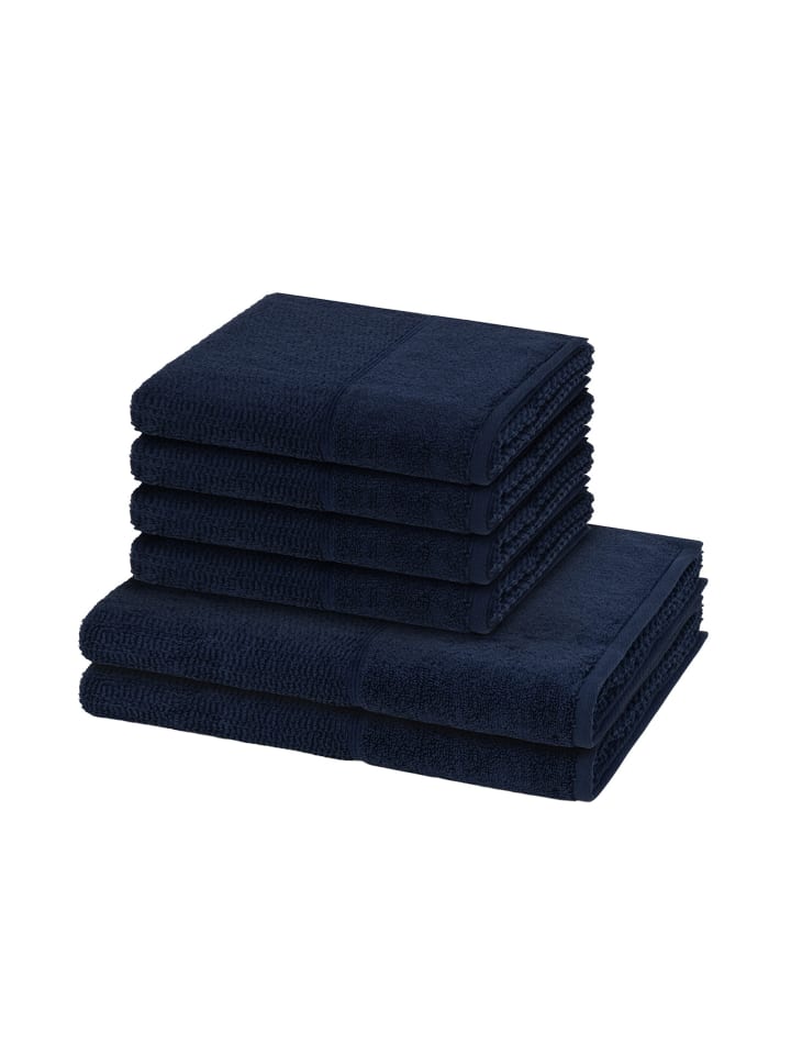 Möve for Frottana 4 X Handtuch 2 X Duschtuch im Set Pearl in Deep Sea günstig kaufen 6