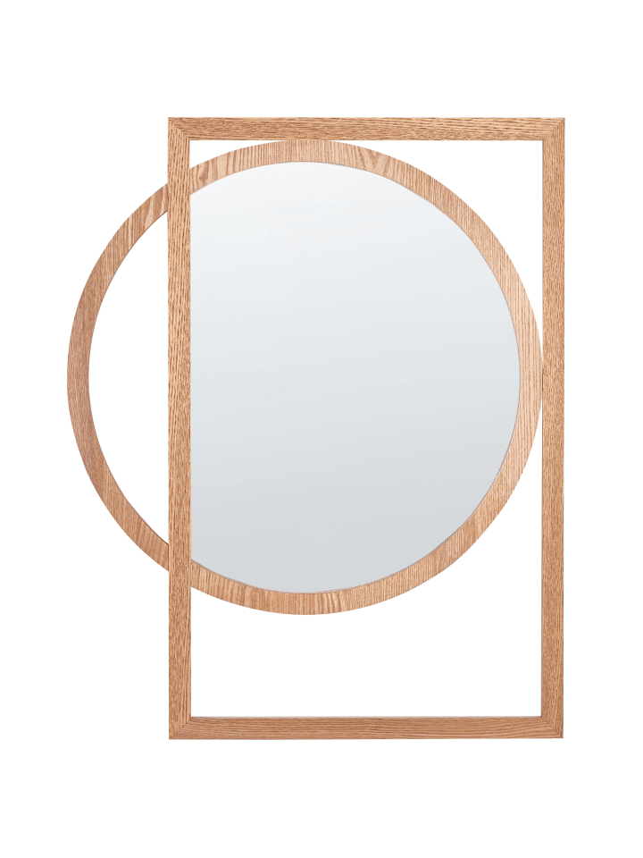 Beliani Wandspiegel LAURON in Heller Holzfarbton - (W) 56 x (H) 71 x (L) 2 cm günstig kaufen onesize