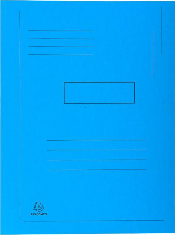 Exacompta Präsentationsmappe 445006E DIN A4 Hellblau Karton 24 x 32 cm 50 Stück