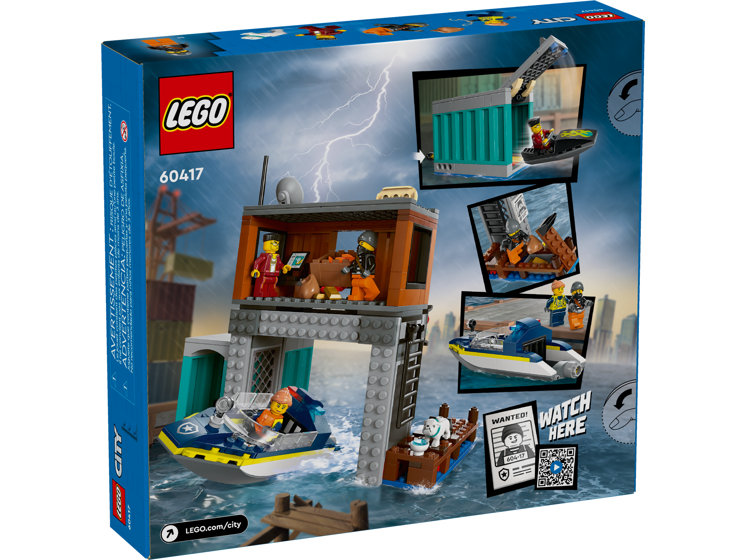 Polizeischnellboot und Ganovenversteck 60417