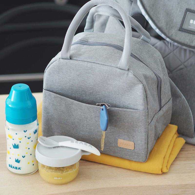 Sac repas isotherme gris chiné Beaba