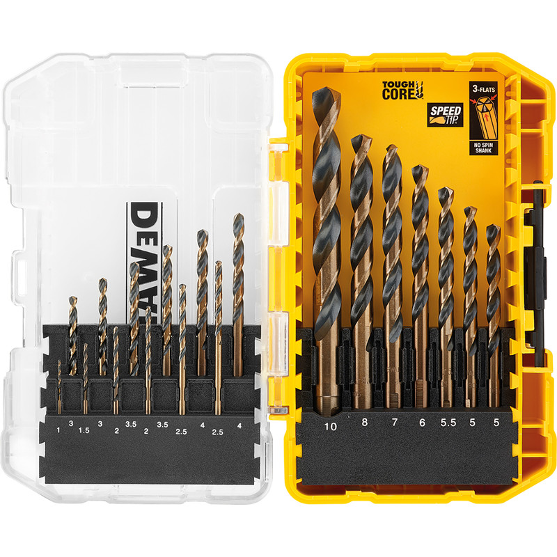 Set de burghie pentru metal DeWalt Accessories DT70728-QZ în cutie rezistentă, 19 piese